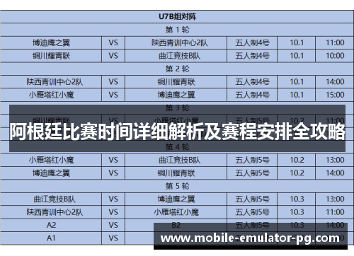 阿根廷比赛时间详细解析及赛程安排全攻略 阿根廷比赛时间详细解析及赛程安排全攻略