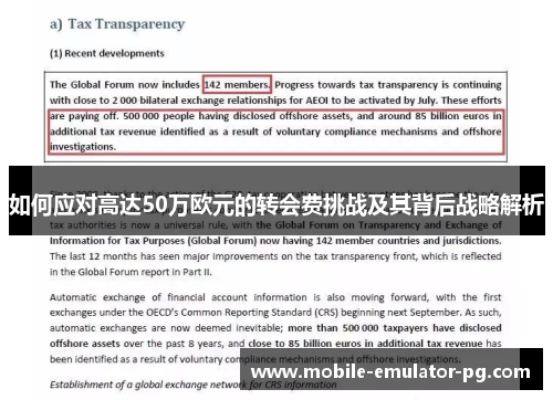 如何应对高达50万欧元的转会费挑战及其背后战略解析